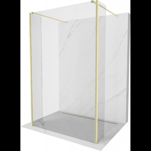 Mexen Kioto самостоятелна душ стена 105 x 30 x 30 см, прозрачна, златна матирана - 800-105-030-222-55-00-030 (800-105-030-222-55-00-030)