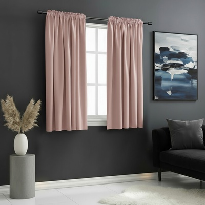 Dekorační krátký závěs s řasící páskou zatemňující BLACKOUT 13 PREMIUM 135x160 cm růžová (cena za 1 kus) MyBestHome