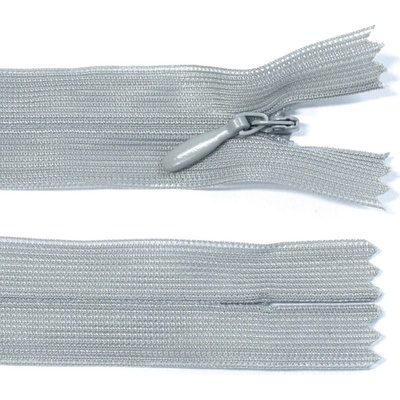 Spirálový zip no.3 skrytý nerozepínací 40cm - více barev color: 717 šedá