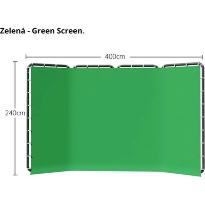 Fotověci Foto Pozadí Konstrukce Paravan Stěna 2,4x4m Výběr Variant Přenosná Šatna Varianta: Zelená – Zbozi.Blesk.cz