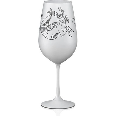 Petr Kmenta Porcelán Hodonín Sklenice na víno Kozoroh Bílá 550 ml