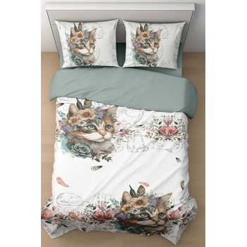 Png Панагюрище Детско спално бельо за единично легло принт Бохо коте 100% памук