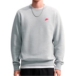 Nike Мъжки пуловер Nike Club BB Crew Jumper - Dark Grey Heather / University Red - размер XL (017-4499-0615)