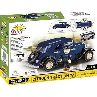 Cobi 2263 World War II Francúzske civilné vozidlo CITROËN Traction 7A