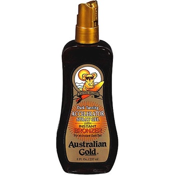 Australian Gold Accelerator Spray Gel Dark Tanning + With Bronzers / Aloe Vera + Vitamine / Dark tanning Formula спрей-гел активатор за тен с бронзант унисекс 237 мл