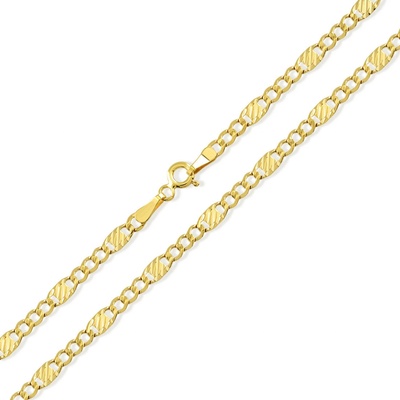 Lillian Vassago Celozlatý unisex řetízek pancer LLV31-GCH063 Žlutá