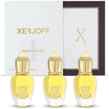Xerjoff Discovery Set III: Naxos EDP 15 ml + Alexandria II Parfum 15 ml + Golden Dallah Parfum 15 ml darčeková sada
