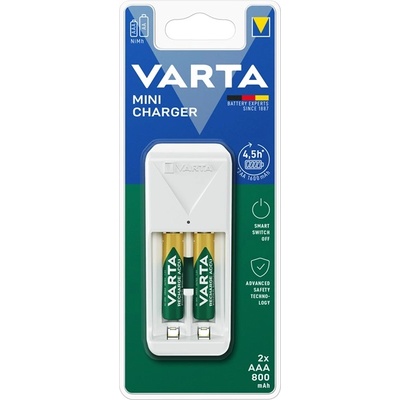 VARTA Зарядно устройство за батерии VARTA Mini + AAA 2x800 mAh 57656201421 (57656201421)