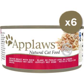 Applaws Cat Tin pro kočku s kuřetem a kachnou 6 x 70 g