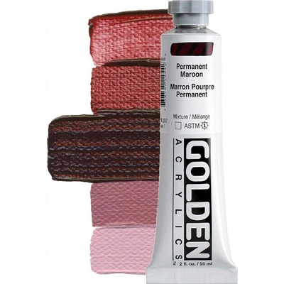 Golden Artist Colors Heavy Body АКРИЛНА боя Permanent Maroon 59 ml 1 бр (0001252-2)