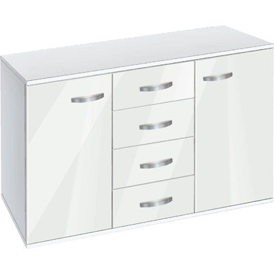 Bogdan Furniture G Скрин с чекмеджета и вратички Мебели Богдан, модел BM-Ava 1200, бял гланц