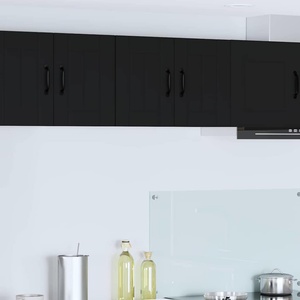 vidaXL Стенен шкаф LUCCA Черно 60 x 31 x 40 см Инженерна дървесина (884916)
