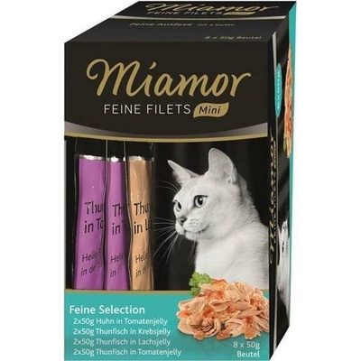 Miamor Feine Filets Mini Multibox kuracie s tuniakom a paradajkami 8 x 50 g