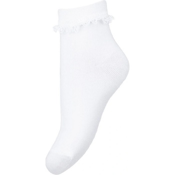 Lola Dievčenské ponožky s čipkou biela