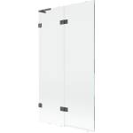 Mexen Lunar L двукрила лява вана 100 x 150 cm, прозрачна, полиран сив металик - 897L-100-100-66-00-L (897L-100-100-66-00-L)