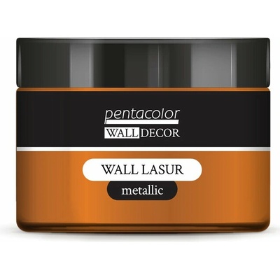 Pentart Wall Decor metalická lazúra 150 ml Medená žltá