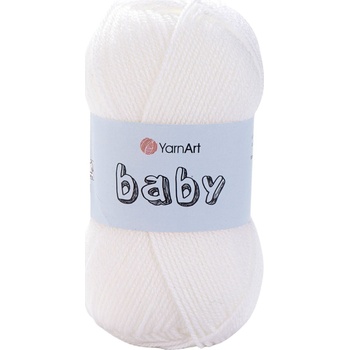 YARNART Baby 501 White Плетива прежда (Baby 501)