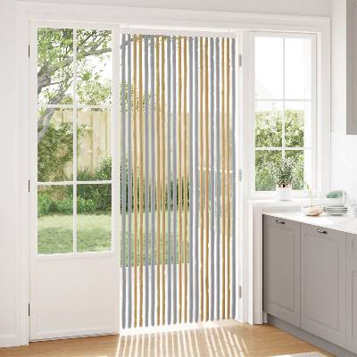 vidaXL Мрежа против насекоми Шенил Сив и бежов 90 x 220 cm 100% ПП (42034464)