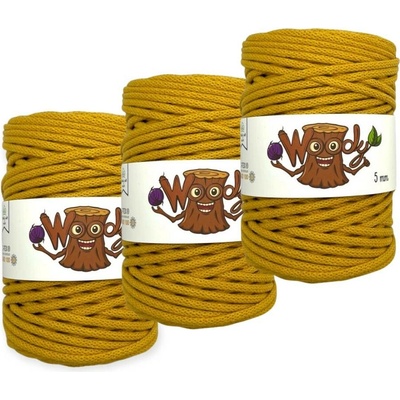 Woody Crafts 3x Woody 5 mm – Hořčicová (100m)