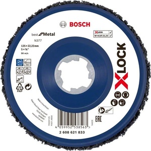 Bosch X-LOCK Почистващ диск N377 Best for Metal, Ø125 мм 2608621833 (2608621833)