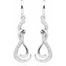 Silver Cat náušnice so zirkónmi SC430