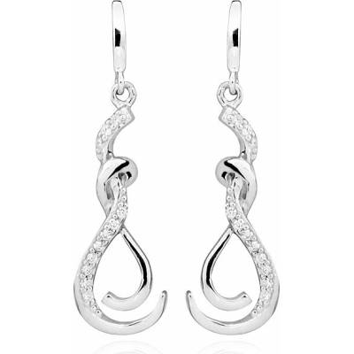 Silver Cat náušnice so zirkónmi SC430