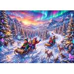 Bluebird Puzzle - Puzzle A Magical Winter in the Mountains - 500 piese