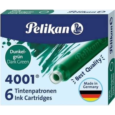Pelikan 4001 Inkoustové bombičky 6 ks tmavě zelené