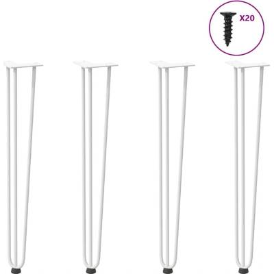 Omaxi 956102 Vlásenkové nohy pro konzolové stolky 4 ks bílé 72 cm masivní ocel