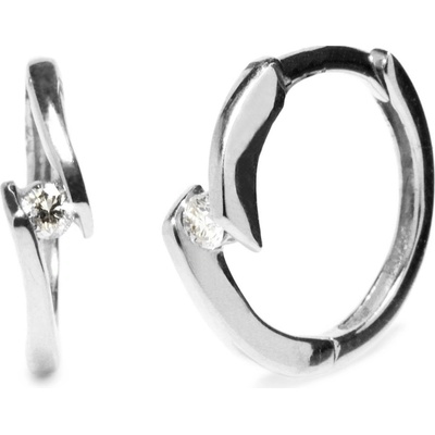 Blink-Blink elegantné diamantové náušnice biele zlato 3318BDG-0.06