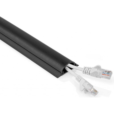 Nedis Kabelová lišta pro kabely do 16 mm PVC 1.5 m černá CMDT4516BK1500 – Zboží Živě