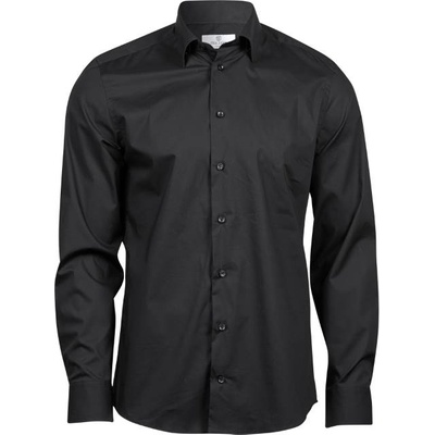 TEE JAYS tj4024 / Мъжка еластична риза с дълъг ръкав - черна xxl (18402400205)