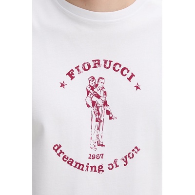 Fiorucci Памучна тениска Fiorucci White Dreaming of You Print Relaxed Fit T-Shirt (M02SMTSH101CJ01WH03)