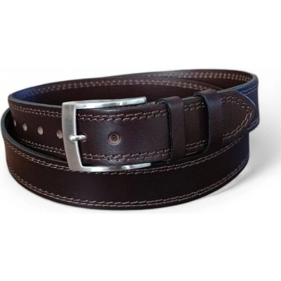 Penny Belts pánský kožený opasek Fabio tmavě hnědý