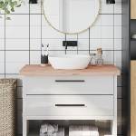 vidaXL Плот за баня 100x60x4 см масивно дърво бук (355994)