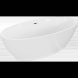 Mexen Bilbao свободно стояща вана 180 x 90 cm, бяла, преливник четкан никел - 51311809000-97 (51311809000-97)