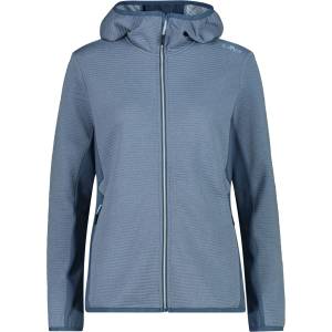 CMP Дамско поларено яке CMP Women's Striped Jacquard Jacket Fix Hood Fleece jacket - Space Melange - размер 46 (EU) (105-7198-0317)