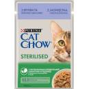 Purina CAT CHOW Sterilised Jehněčí a zelené fazolky v omáčce 26 x 85 g