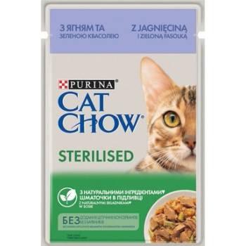 Purina CAT CHOW Sterilised Jehněčí a zelené fazolky v omáčce 26 x 85 g