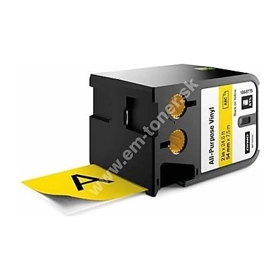 páska DYMO XTL 1868775 Black On Yellow All-Purpose Vinyl Tape (54mm)