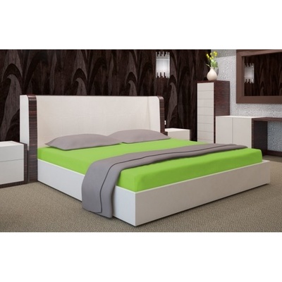 DomTextilu Sýto zelené bavlné prestieradlo 7527-20461 Zelená 200x220