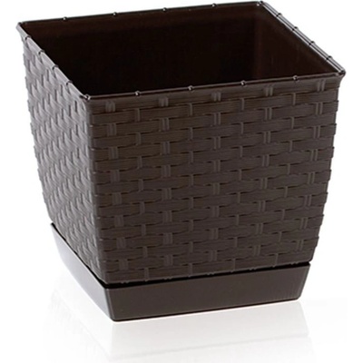 Prosperplast Ratolla square 19 x 19 x 15,9 cm hnědý