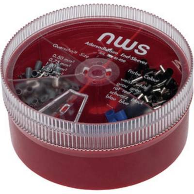 NWS 144-BI-400 sada dutiniek 0.5 mm², 0.75 mm², 1 mm², 1.5 mm², 2.5 mm² čiastočne izolované modrá, sivá, čierna, biela,