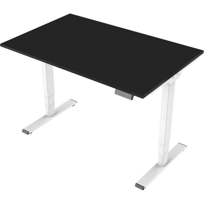 Delso Výškovo nastaviteľný stôl MIDJUSTER 80 x 120 cm čierna / biela