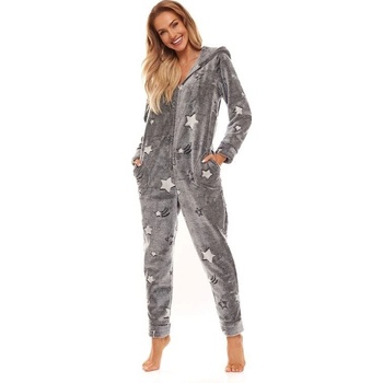 L & L Dámsky soft overal Ellie II sivý s kapucňou