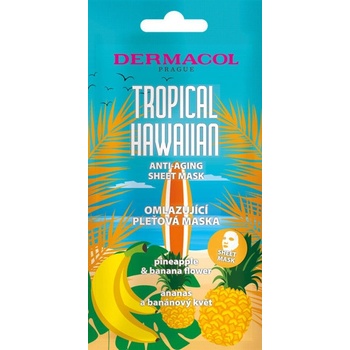 Dermacol Tropical Hawaiian textilní maska s extraktem z ananasu a banánového květu 15 ml