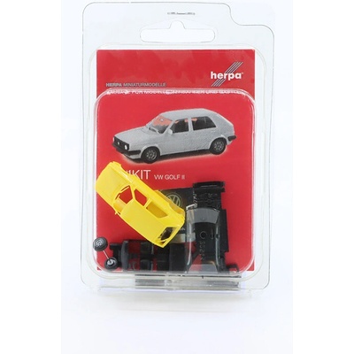 Herpa Volkswagen Golf II žlutá Minikit stavebnice 1:87