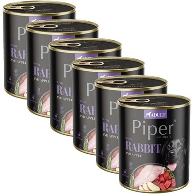 Piper Adult s králikom a jablkom 6 x 800 g