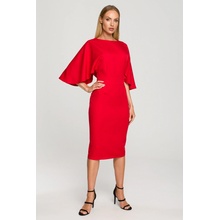 M700 Sheath dress with kimono sleeves červená