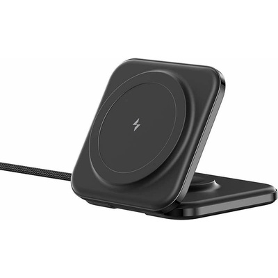 AmazingThing 2-in-1 Explorer Pro Wireless Charging Station 17W - сгъваема двойна поставка (пад) за безжично зареждане за iPhone с MagSafe и Apple Watch (черен)